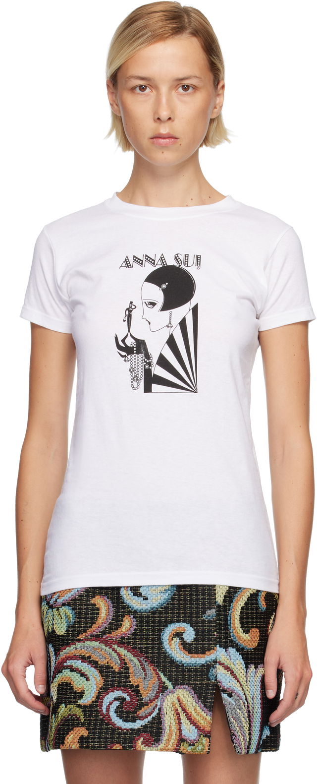 Anna Sui Mad Cap Heiress Graphic Baby T-shirt