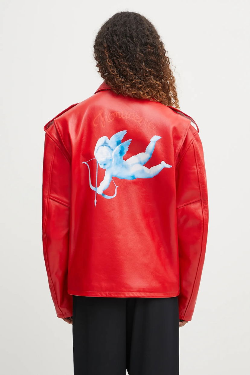 Яке Fiorucci Fiorucci Cupid Print Aviator Jacket Червено | W02FPLJA321LE01RD01