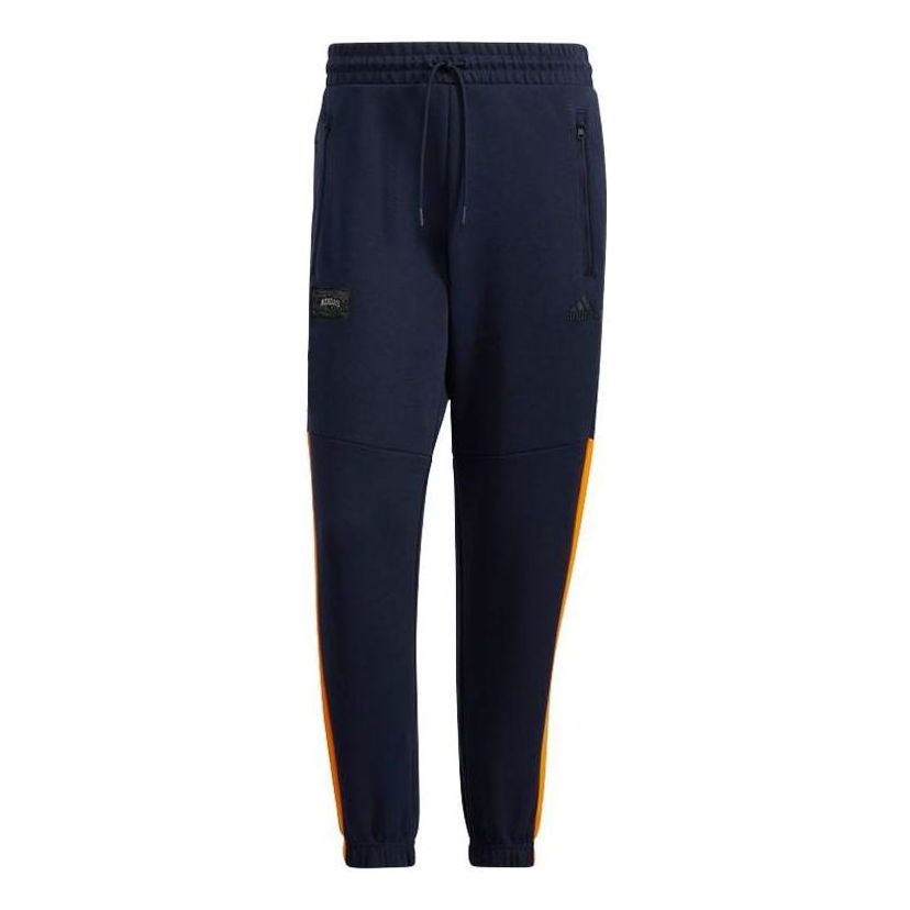 Спортни панталони adidas Originals Printing Stripe Drawstring Joggers Синьо | HE7463