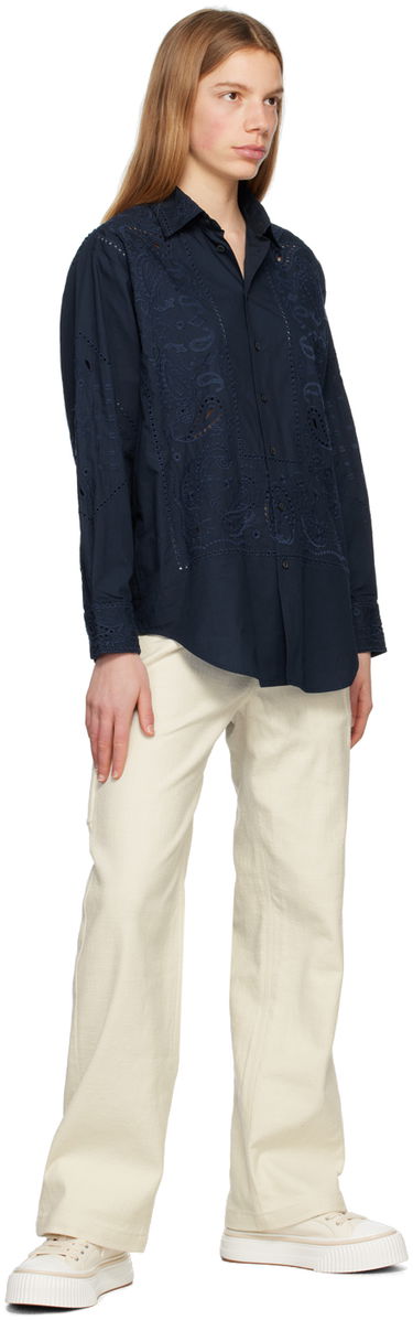 Риза rag & bone rag & bone Vivian Embroidered Shirt Тъмно синьо | WAW23PA0139Q13, 3