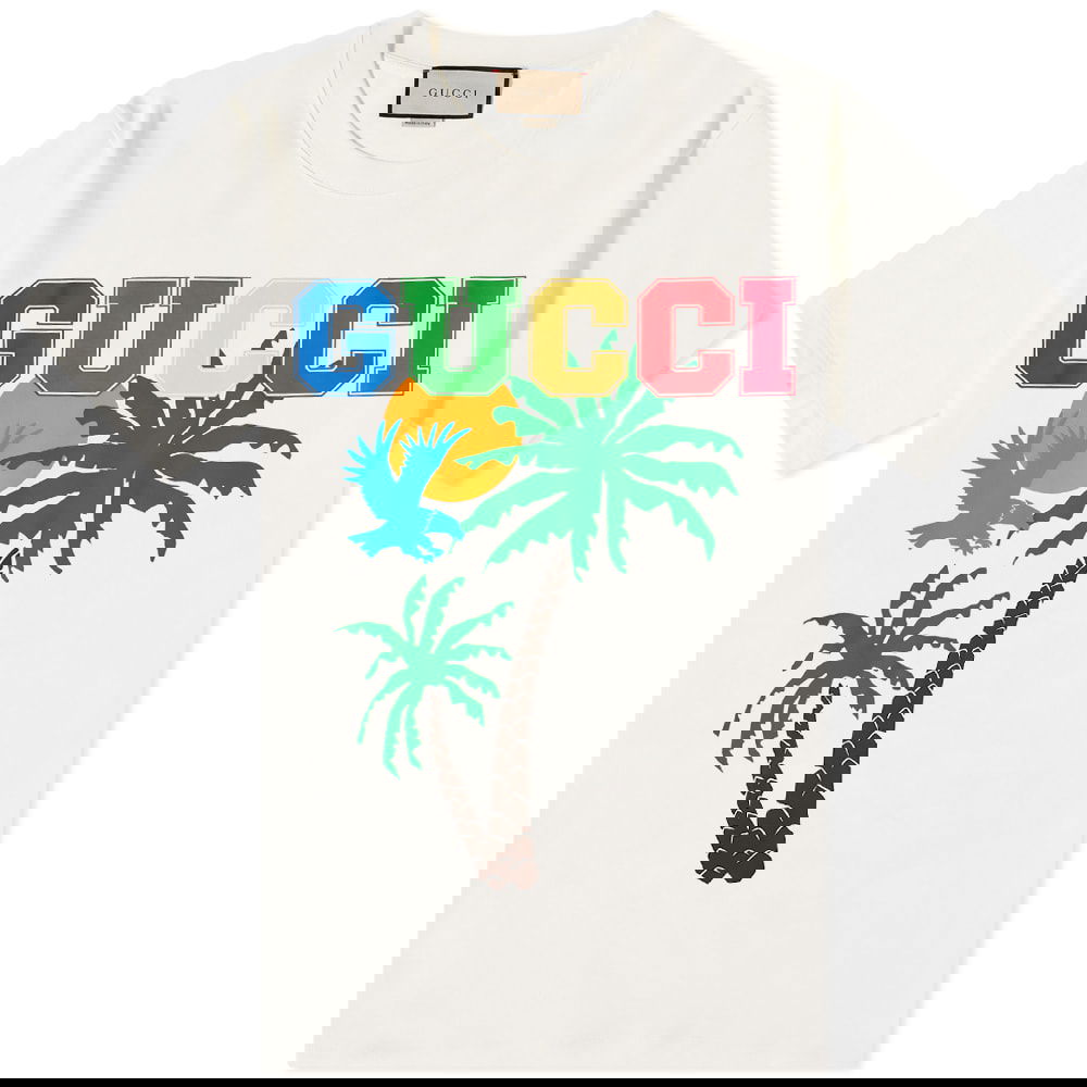 Тениска Gucci Palms Tee White Бяло | 548334-XJEOW-9095, 0