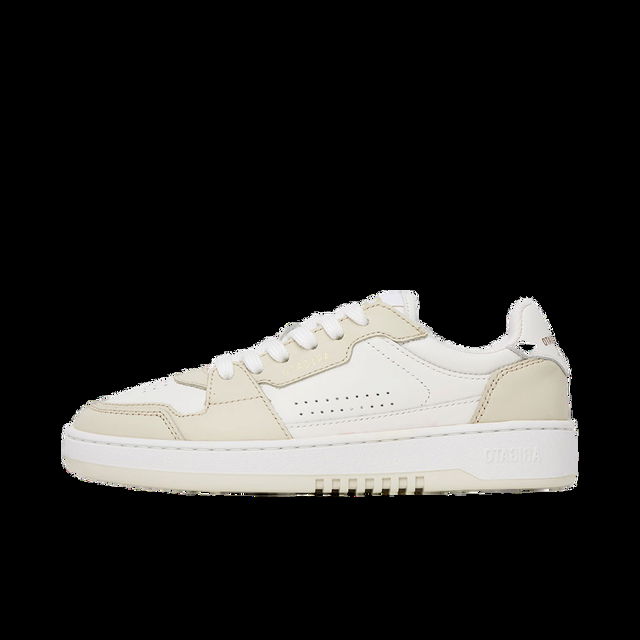 White & Beige Dice Lo Sneakers