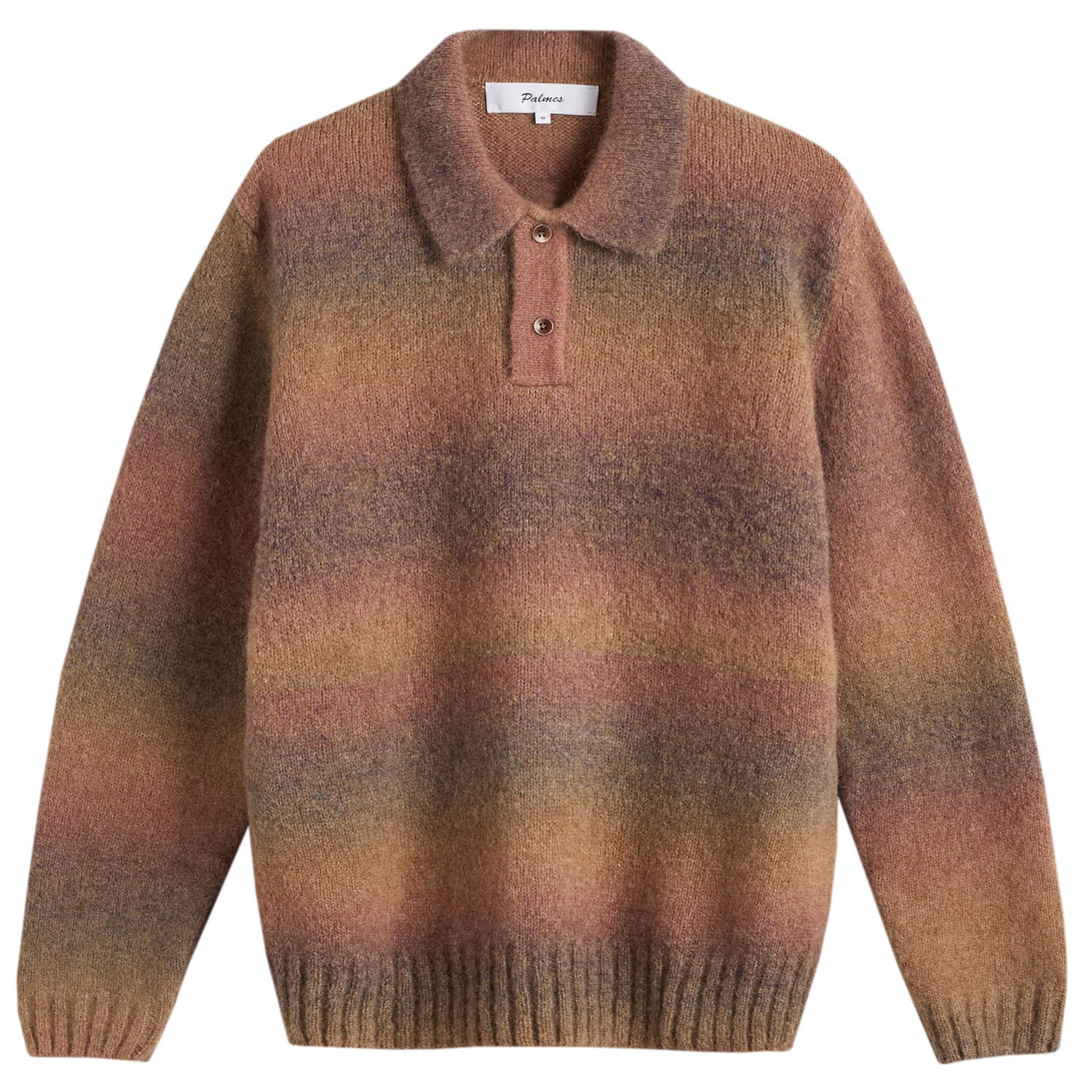 Пуловер Palmes Alpaca Long Sleeve Knit Polo Кафяво | P40-0025-121, 0