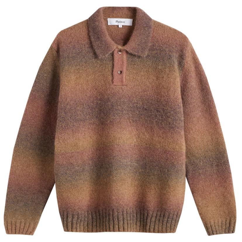 Пуловер Palmes Alpaca Long Sleeve Knit Polo Кафяво | P40-0025-121