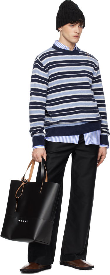 Пуловер Marni Marni Iconic Stripe Cashmere Blend Sweater Тъмно синьо | GCMG0434Q0 UFZ385, 3