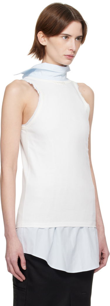 Потник Maison Margiela Maison Margiela Back To Front Check Sleeveless Top Бяло | S51NL0046 MTJ027, 1