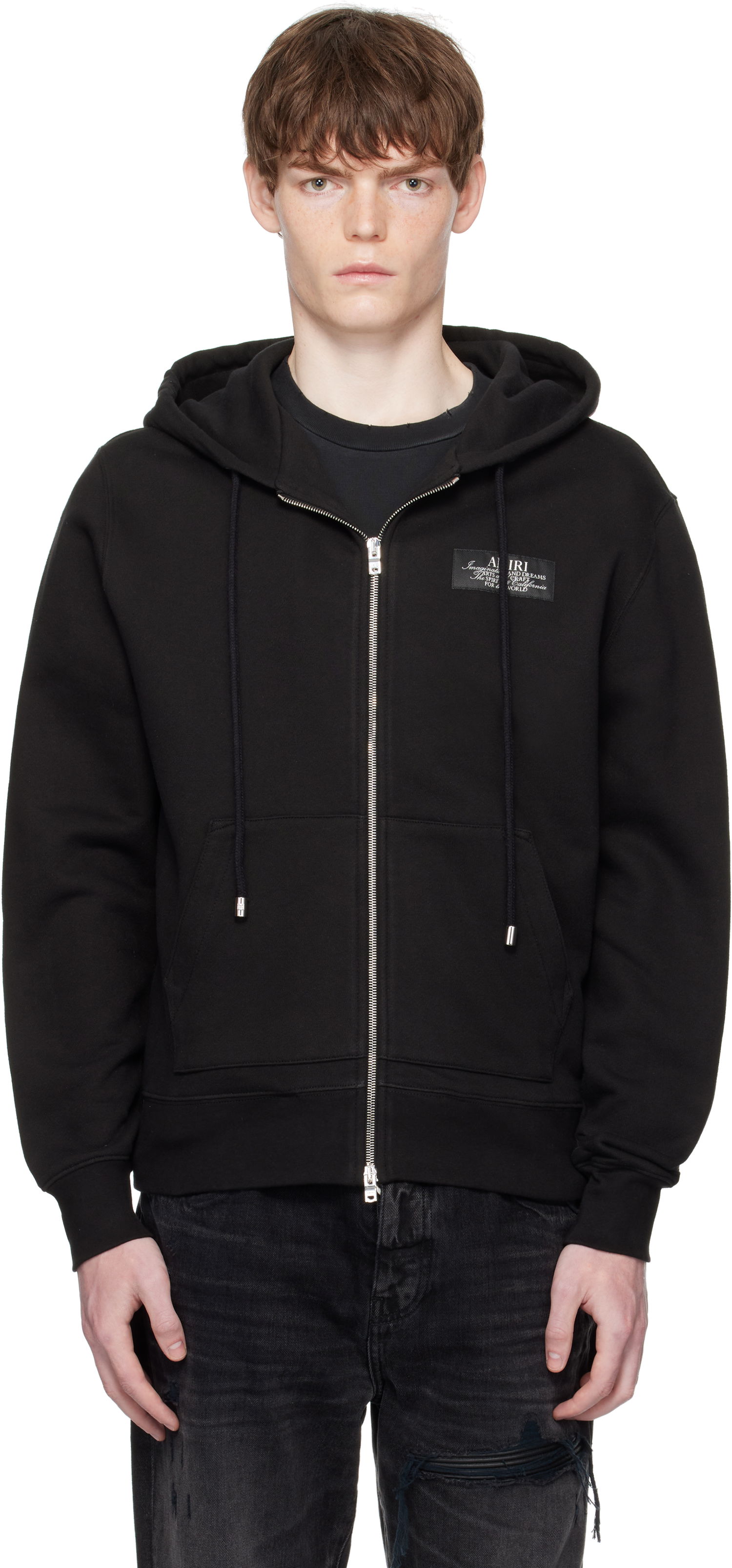 Суитчър AMIRI AMIRI 'Amiri Spirit' Zip Hoodie Черно | AMJYHD1118, 0