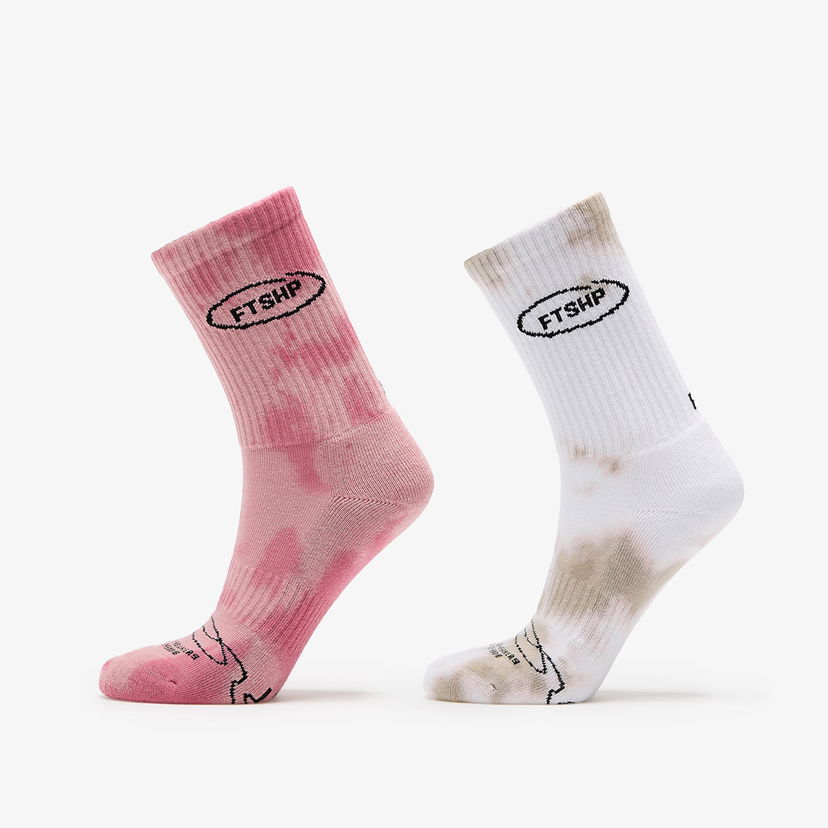 Чорапи Footshop Basic Crew Socks 2-Pack Tie Dye Color Многоцветен | FTSHP_362