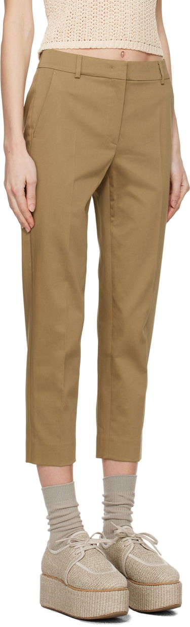 Панталони Max Mara Slim Fit Cropped Trousers Бежово | 2411131072600, 1