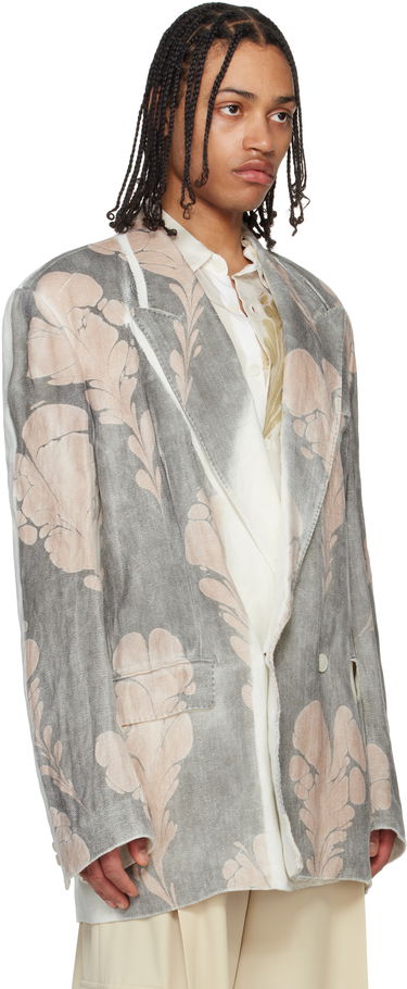 Яке Dries Van Noten Dries Van Noten Hand Printed Blazer Сиво | 251-020410-1537, 1