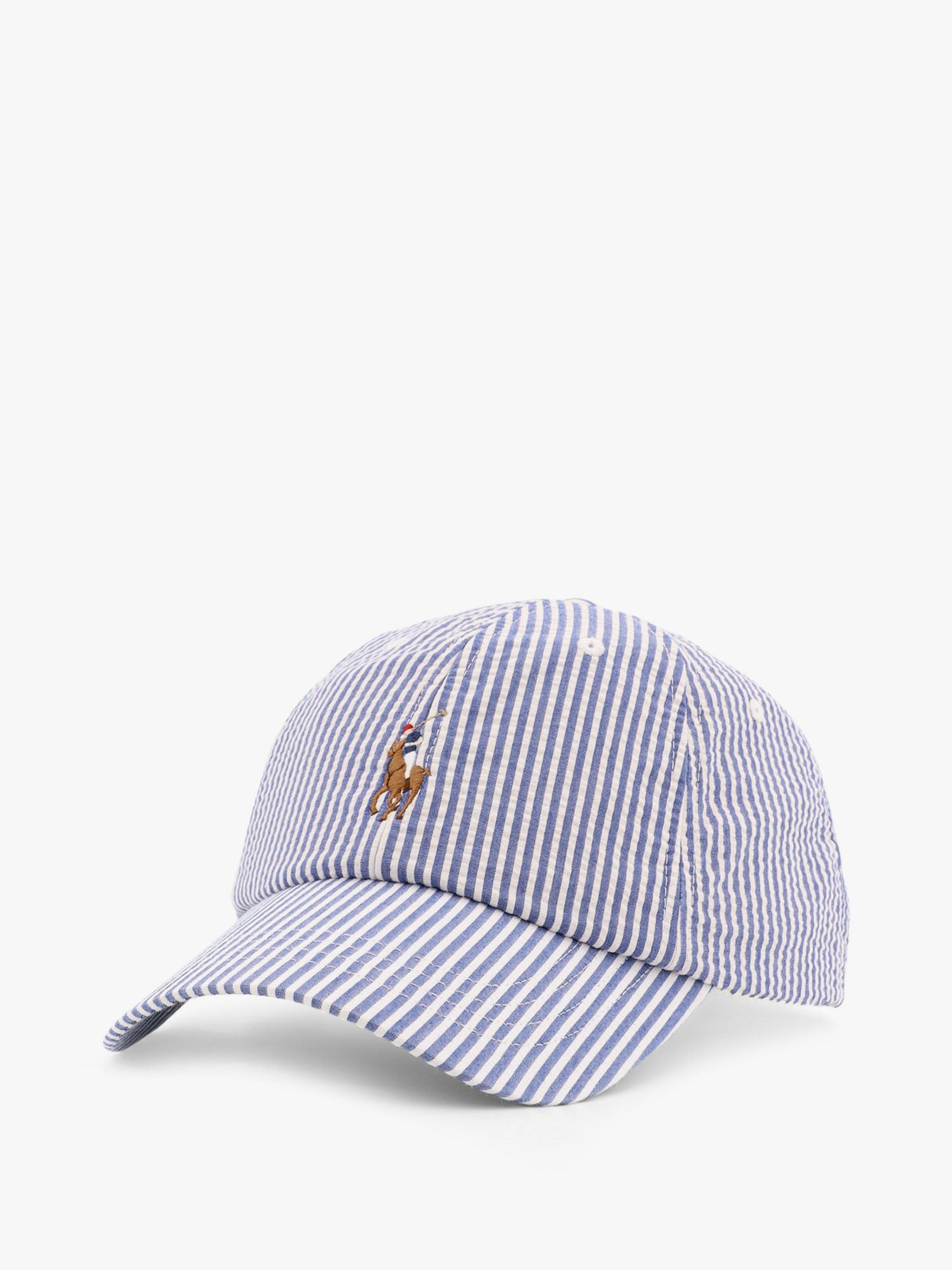 Шапка с козирка Polo by Ralph Lauren Striped Seersucker Baseball Cap by Polo Ralph Lauren Синьо | 710957166001, 1