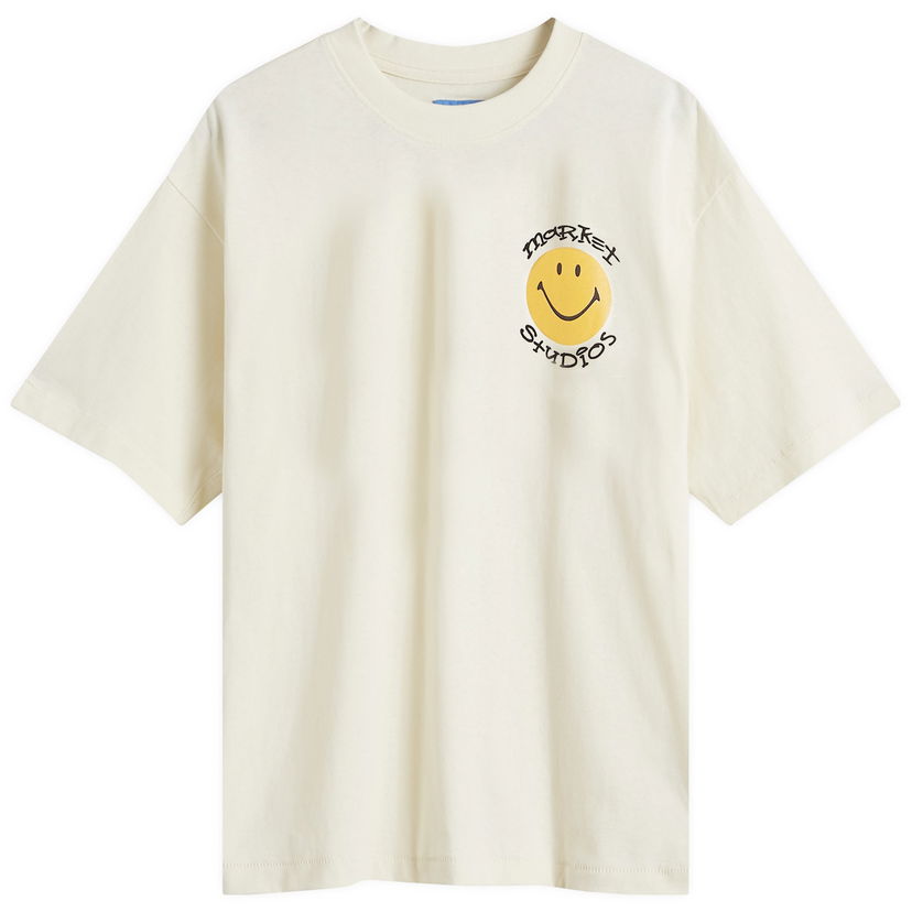 Тениска MARKET Smiley Arc T-Shirt Size Бяло | 399001956-ERU