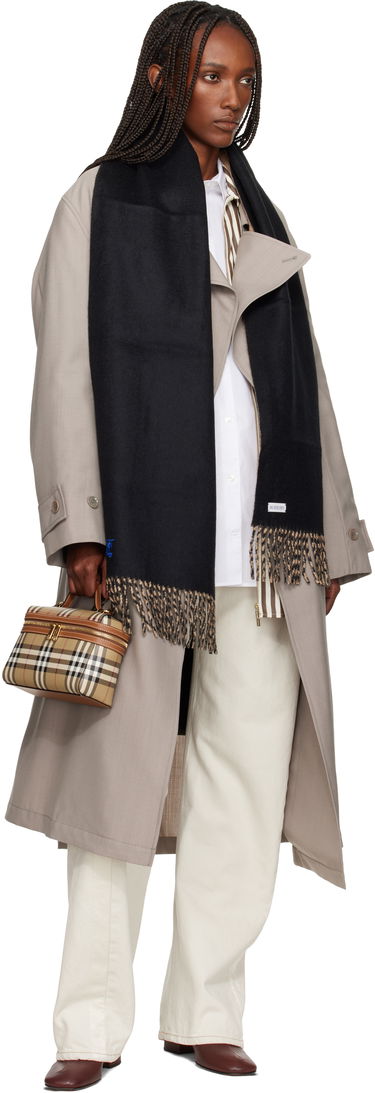 Шал Burberry Reversible Cashmere Scarf Черно | 8077827, 2