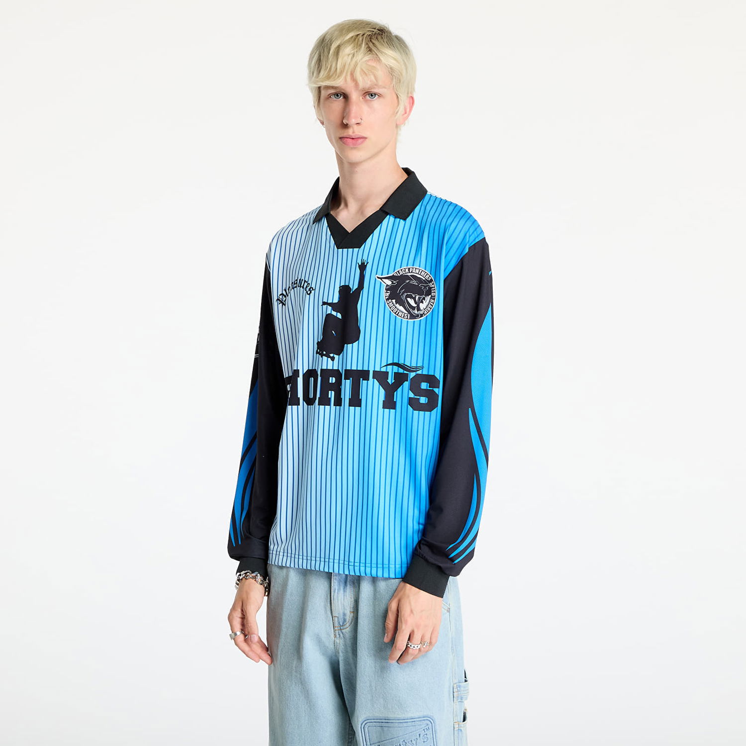 Фланелка Pleasures Dream Goalie Jersey Blue Синьо | P24F003 BLUE, 0