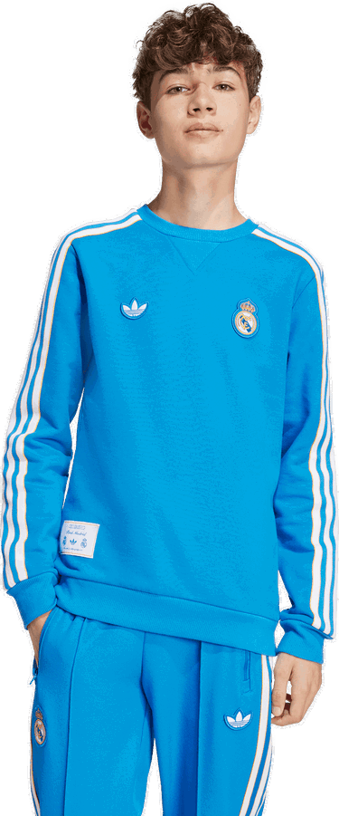 Суитчър adidas Originals Real Madrid Icon Crew Sweatshirt Синьо | jy1084, 4