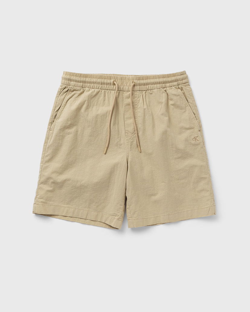 Къси панталони CALVIN KLEIN TEXTURED COTTON SHORT Бежово | J30J325623RAE