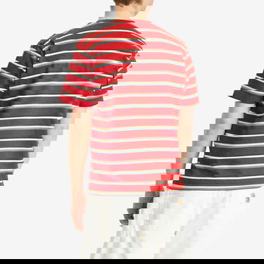 Тениска BEAMS Beams Plus Multi Stripe Pocket T-Shirt, Size Large Червено | 3804-0085-048-35, 3