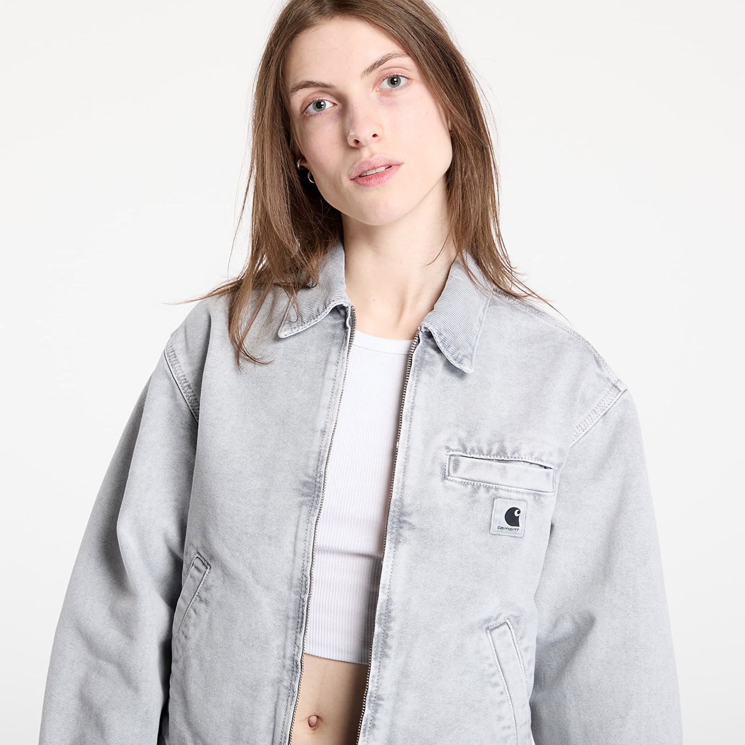Яке Carhartt WIP Emery Cropped Jacket Сиво | I035570.00E5F, 1