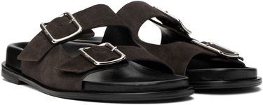 Грижа за обувките Aeyde Aeyde Meena Suede Double Buckle Slides Кафяво | A11-FS-FOXR08FL174-SS25-953-022, 3