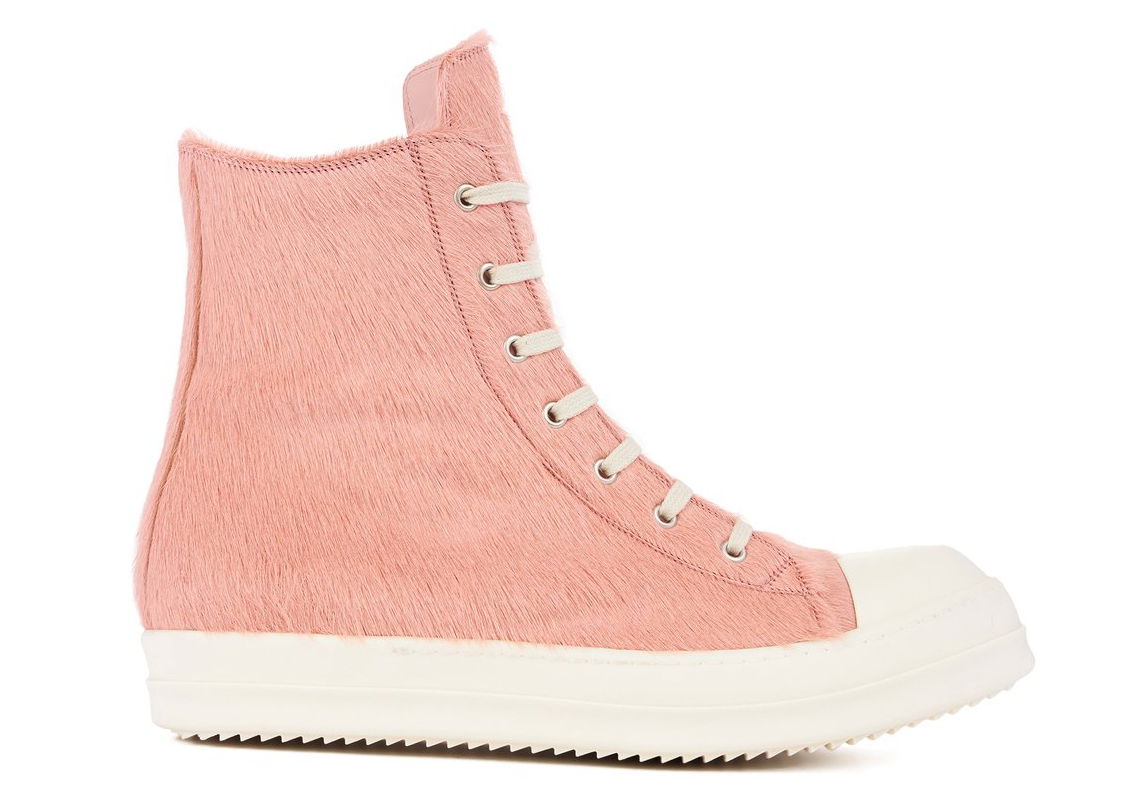 Кецове и обувки Rick Owens Strobe High Pony Hair Dusty Pink Розово | RR02B2890LHL-8311, 0