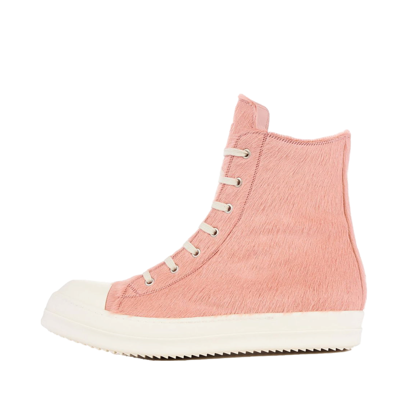 Кецове и обувки Rick Owens Strobe High Pony Hair Dusty Pink Розово | RR02B2890LHL-8311