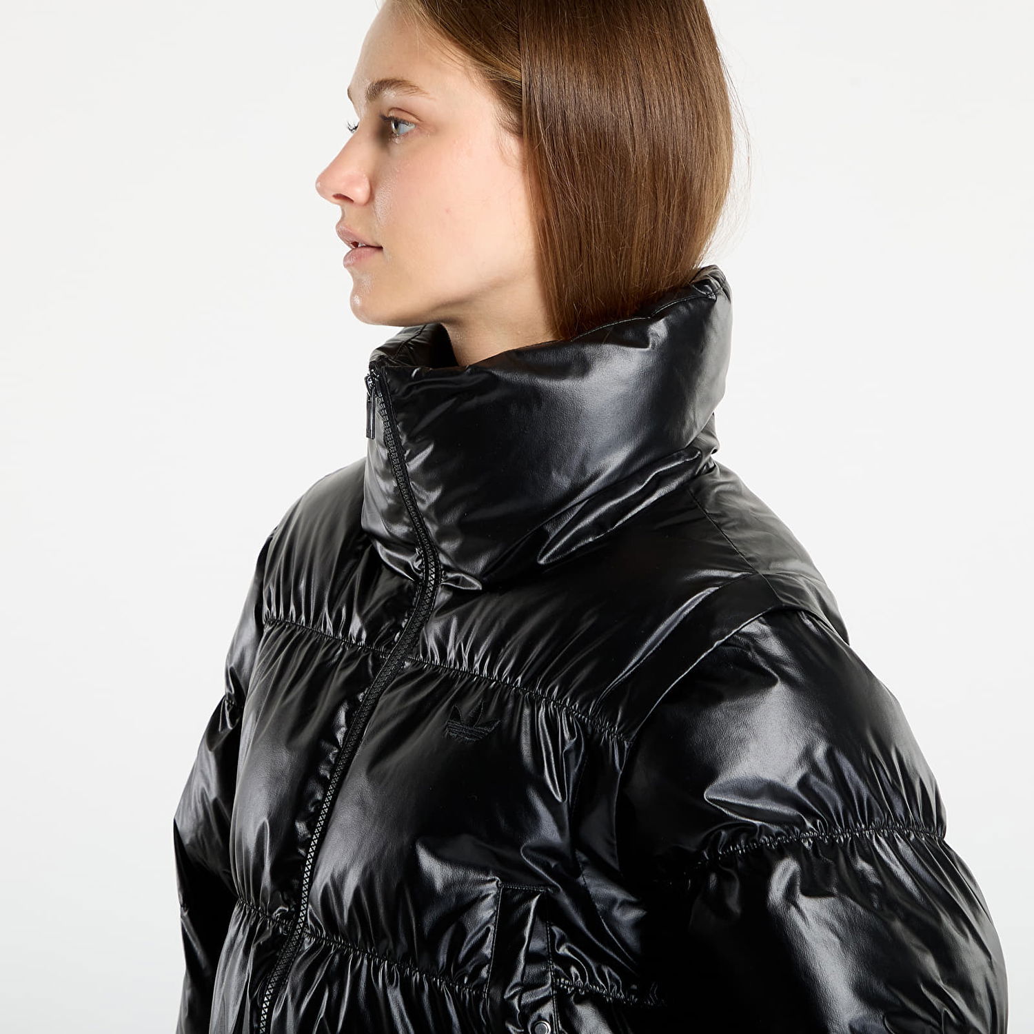 Пухо яке adidas Originals Essentials Glossy Cropped Puffer Jacket Черно | JX2988, 1