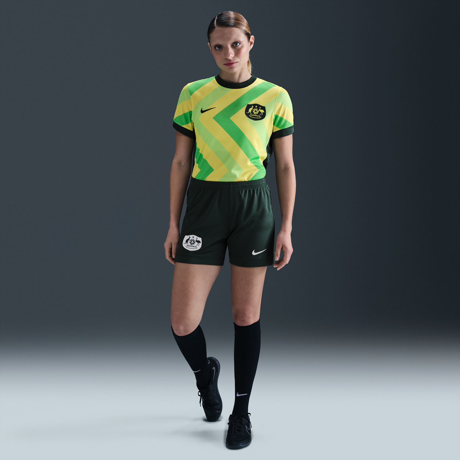 Тениска Nike Australia Stadium 2025 Dri-FIT Women's Replica Soccer Shorts Многоцветен | HQ1455-397, 0