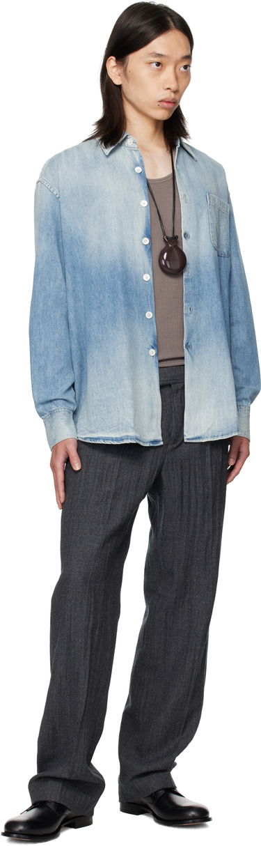 Риза OUR LEGACY OUR LEGACY Above Denim Shirt Синьо | M4252AC, 3