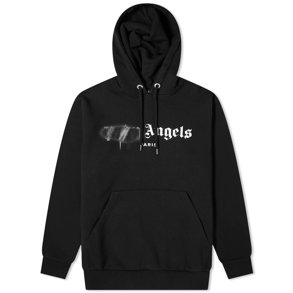 Суитчър Palm Angels Sprayed Paris Logo Popover Hoodie Черно | PMBB003S21FLE0021010, 0