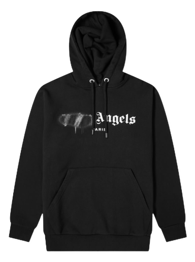 Суитчър Palm Angels Sprayed Paris Logo Popover Hoodie Черно | PMBB003S21FLE0021010