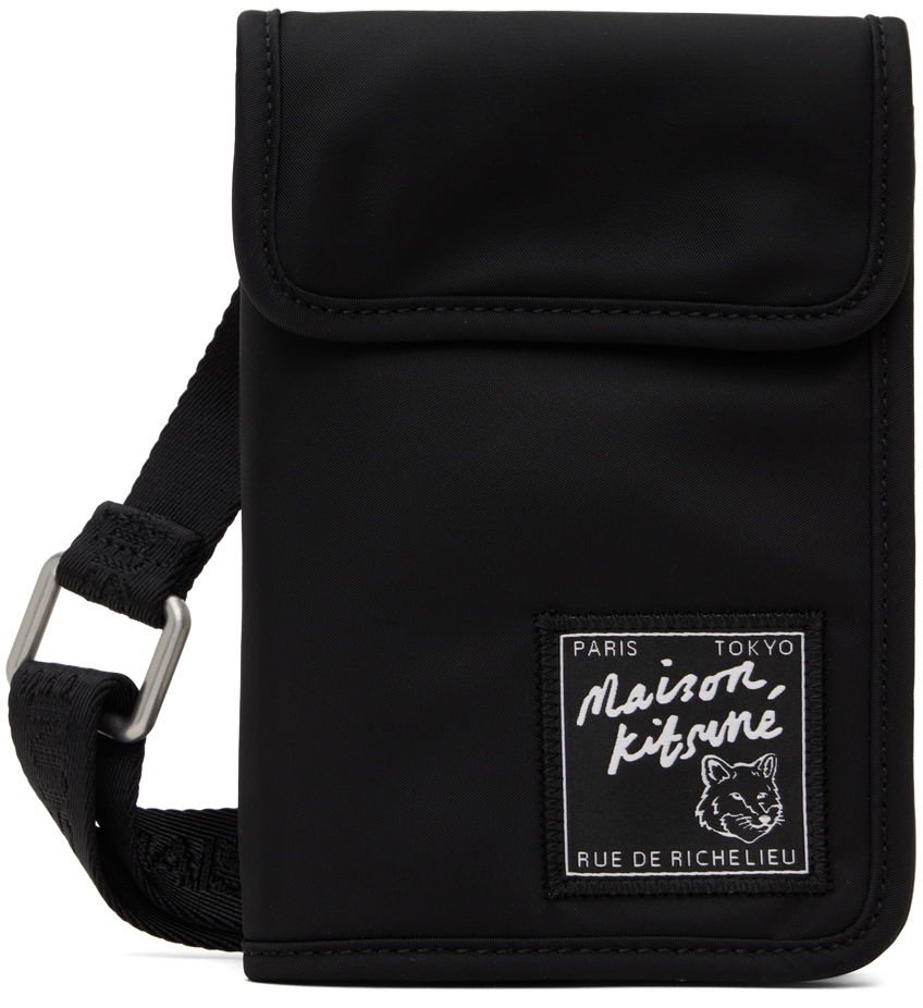 Портфейл MAISON KITSUNÉ Maison Kitsuné 'The Traveller' Neck Pouch Черно | MM05362WQ1001P199, 0