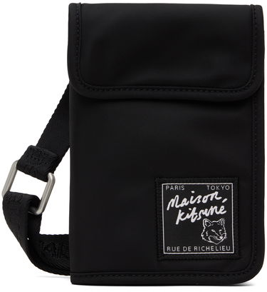 Портфейл MAISON KITSUNÉ Maison Kitsuné 'The Traveller' Neck Pouch Черно | MM05362WQ1001P199, 0