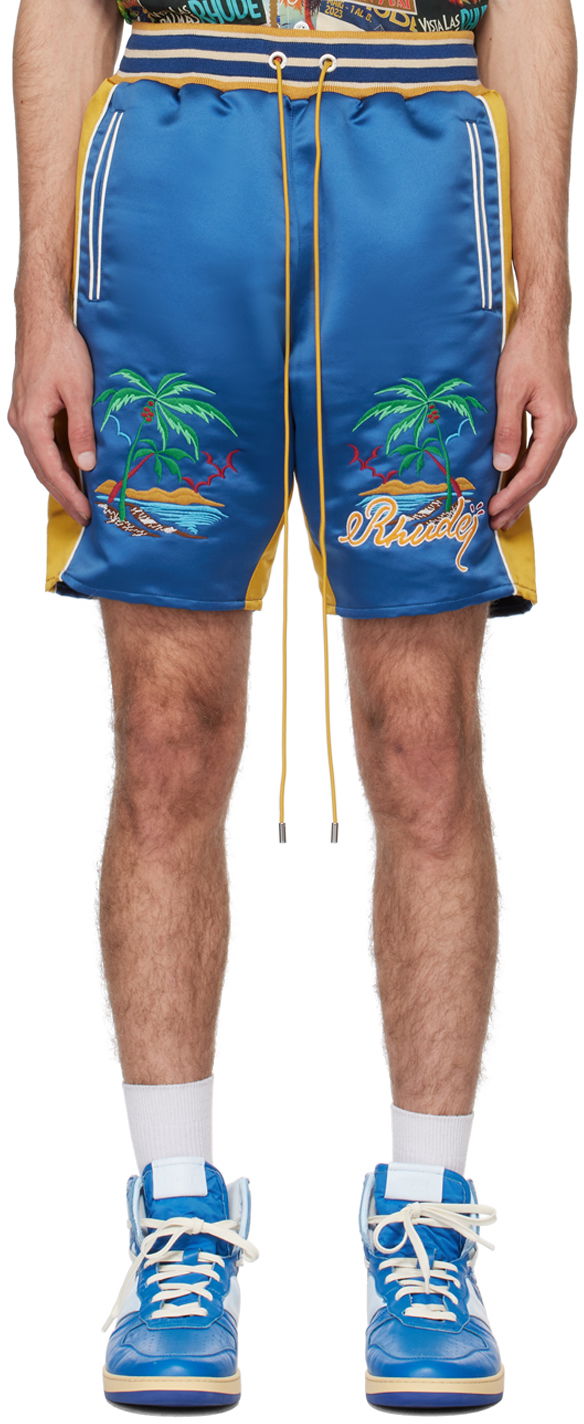 Къси панталони Rhude Souvenir Shorts Синьо | RHPS24SH07613133, 0