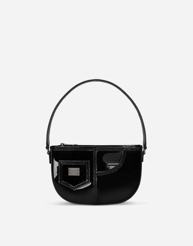 Дамска чанта Dolce & Gabbana Dolce & Gabbana Patent Leather Shoulder Bag Черно | EB0242A147180999, 0