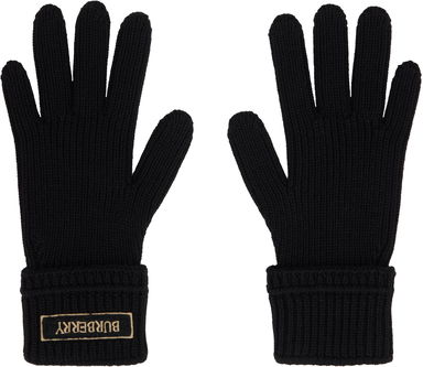 Burberry Wool Gloves with Logo Patch, 0