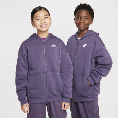 Суитчър Nike Nike Sportswear Club Fleece Full-Zip Hoodie Лилаво | FD2931-573, 0