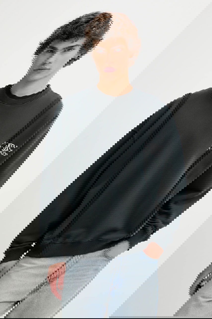 Суитчър Maison Margiela MM6 Maison Margiela Frayed Sweatshirt Черно | SH2GU0019.M25004.900, 0