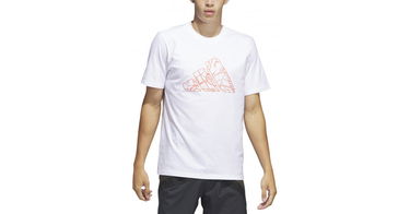 Тениска adidas Originals Pass Rock Basketball Graphic Tee Бяло | ic1858, 1