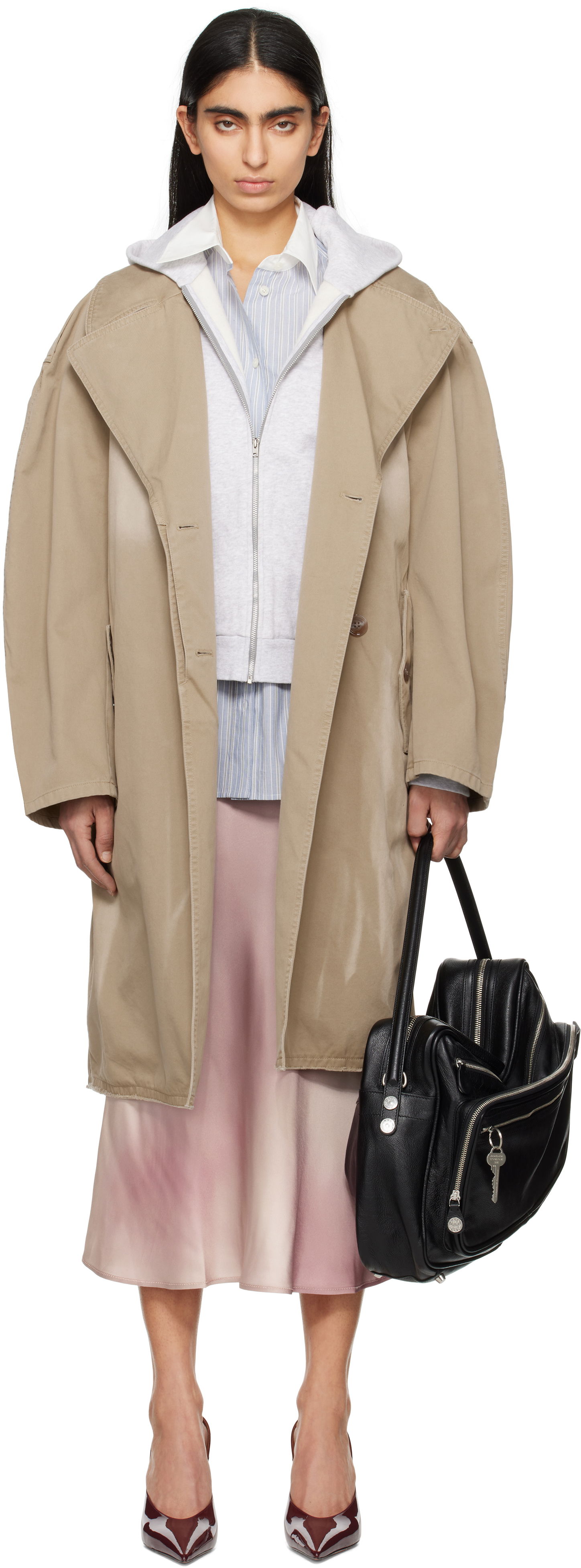 Тренчкот Acne Studios Acne Studios Belted Trench Coat Бежово | A90630-, 0