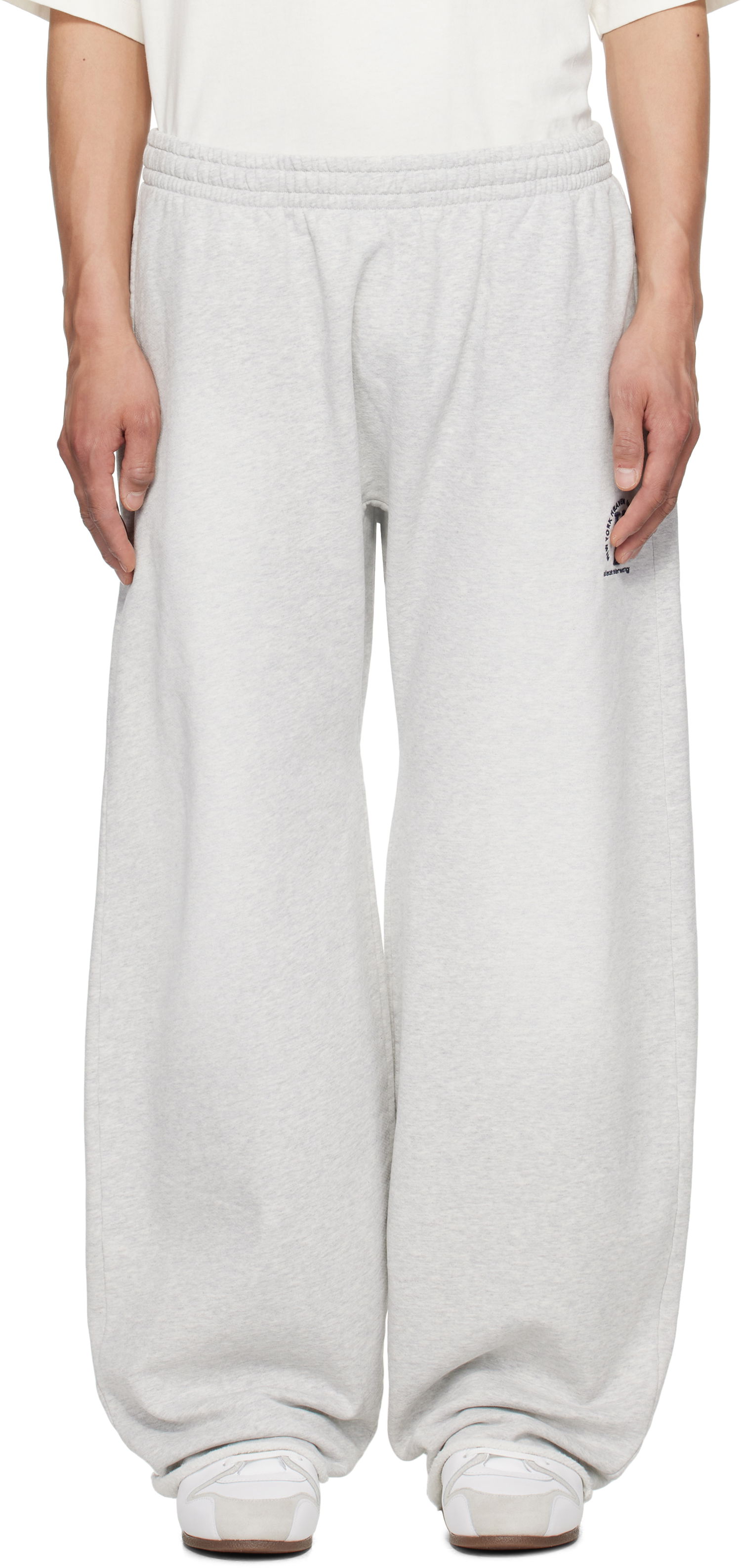 Спортни панталони Alexander Wang Alexander Wang Logo Oversized Cotton Terry Sweatpants Сиво | UCC2254117, 0