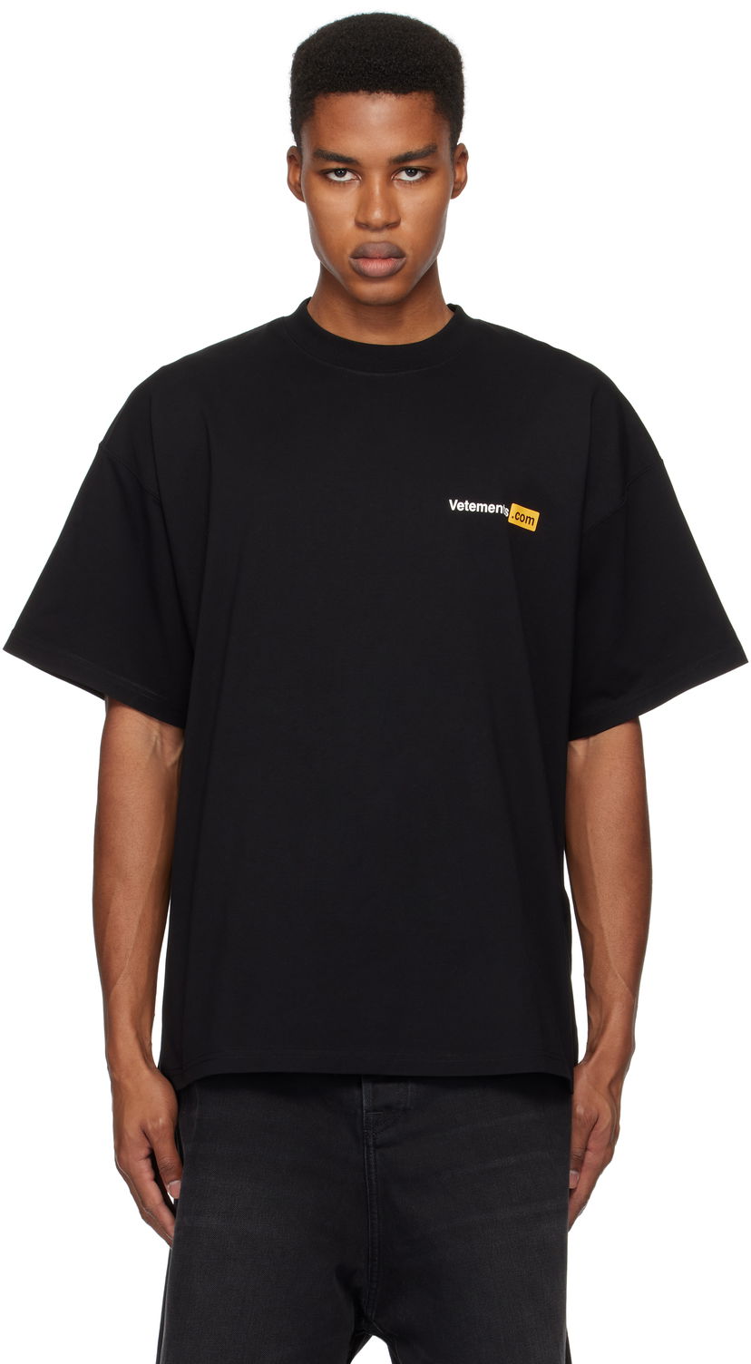 Тениска VETEMENTS Black '.Com' T-Shirt Черно | UA66TR750B