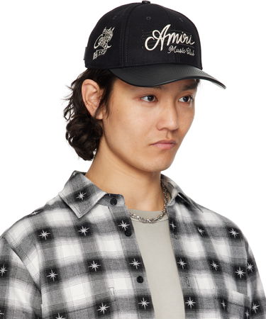 Шапка с козирка AMIRI Amiri 'Music Club' Baseball Cap Черно | AMHACP1044, 1