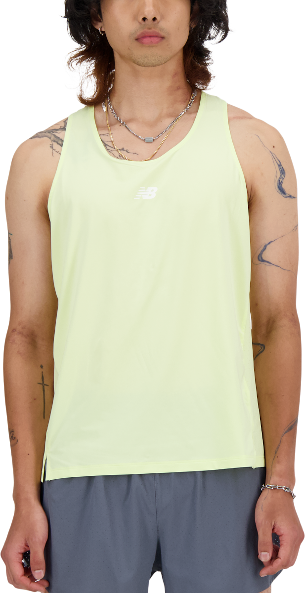 Потник New Balance Athletics Racing Singlet Бяло | mt41290-llt