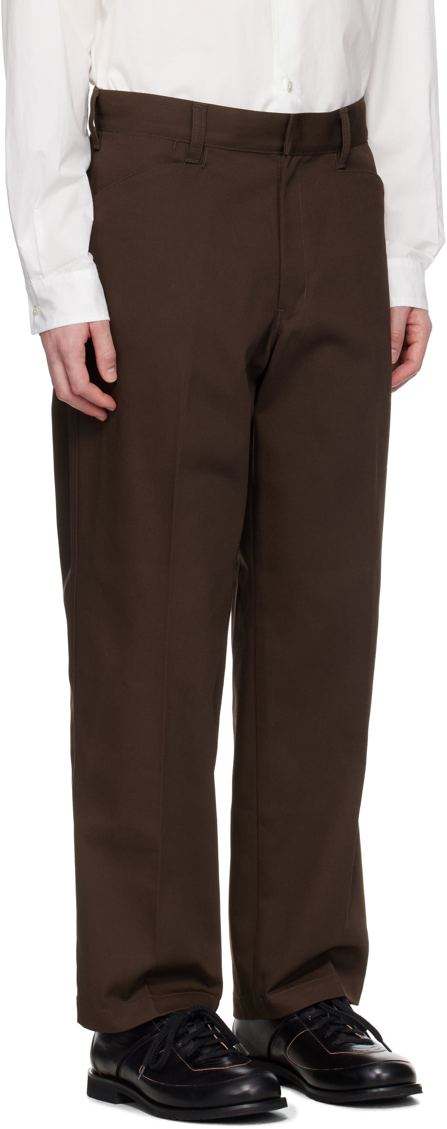 Панталони Neighborhood Neighborhood WP Wide Trousers Кафяво | 251SPNH-PTM01, 1