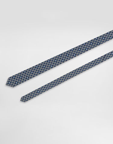 Аксесоари Dolce & Gabbana Dolce & Gabbana Martini Jacquard Micro-design Logo Tie Тъмно синьо | GT149EG0WU1X0800, 2
