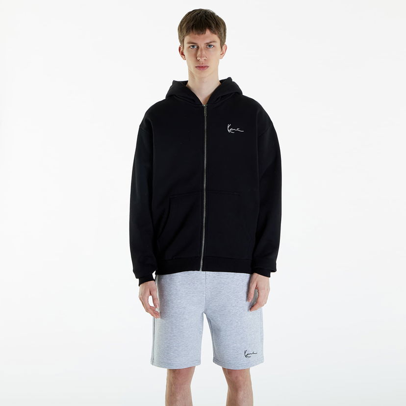 Суитчър Karl Kani Chest Signature Essential Zip Hoodie Black Черно | KM-ZH011-001-01