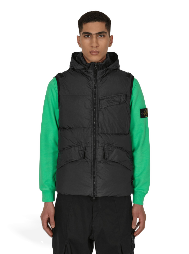 Жилетка Stone Island Garment Dyed Crinkle Reps R-NY Down Vest Черно | 7715G0123 V0029