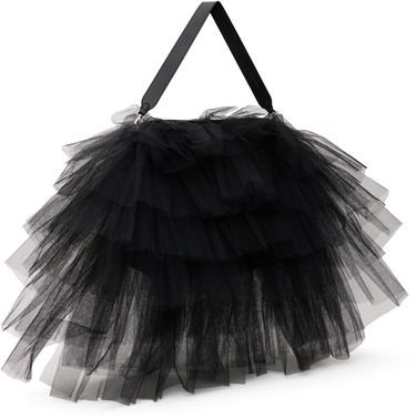 Дамска чанта Simone Rocha Simone Rocha Oversized Frilly Tutu Bag Черно | BAG182 0035, 1