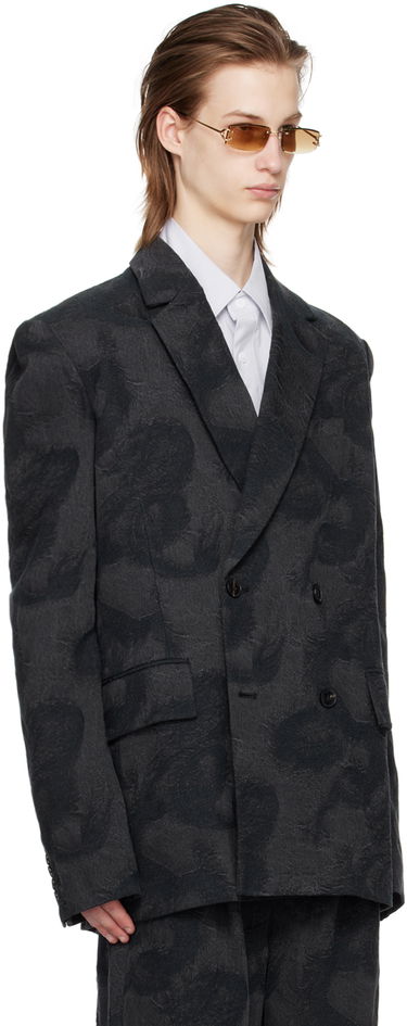 Яке Feng Chen Wang Feng Chen Wang Dragon Denim Blazer Черно | FUS17JK12, 1