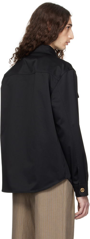 Риза Versace Versace Gabardine Overshirt Черно | 1017413_1A01718, 2